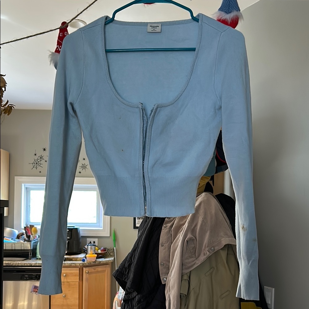 Abercrombie & Fitch Light Blue Knit Cardigan